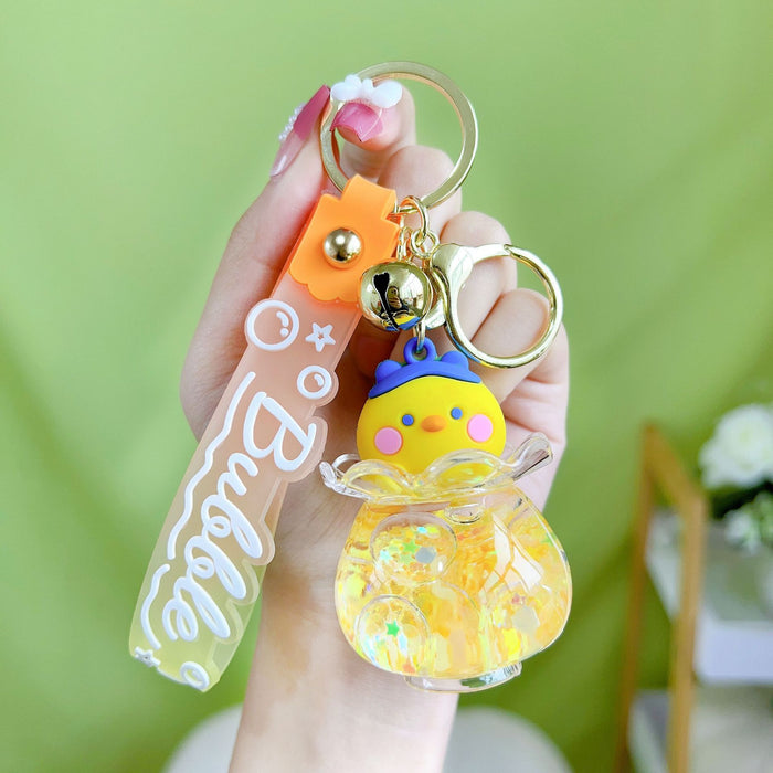 Wholesale Acrylic Quicksand Doll Keychain JDC-KC-YanG033