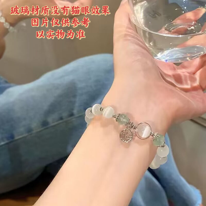 Wholesale Glass material butterfly bracelet niche design gray moonlight bracelet versatile temperament