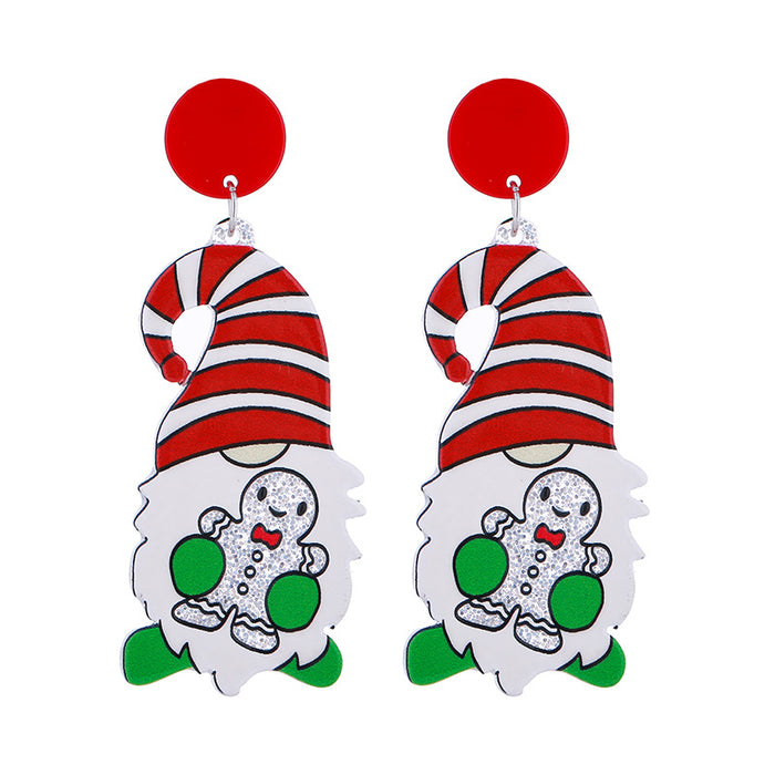 Wholesale New Year Christmas Acrylic Earrings Christmas Tree  Holiday Earrings