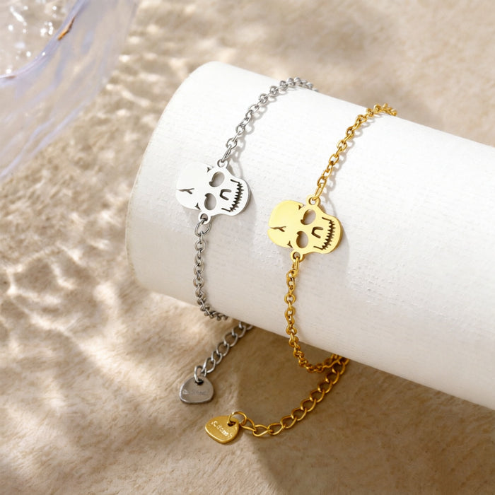 Wholesale Skull Design Stainless Steel Pendant Bracelet  Hip Hop Unisex Jewelry Gift
