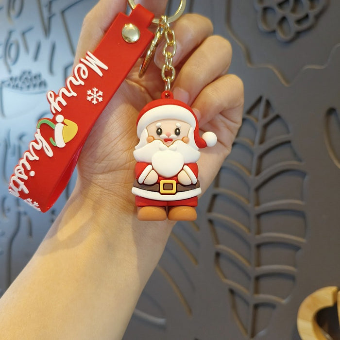 Wholesale Christmas Silicone Cartoon Doll Keychain JDC-KC-MingT215