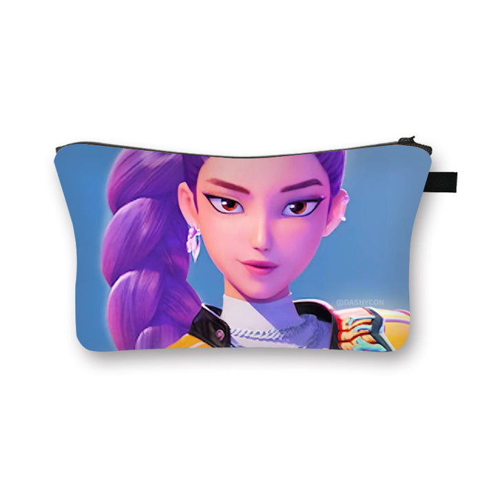 Wholesale Kpop Girls'  large capacity desktop storage cosmetic bag