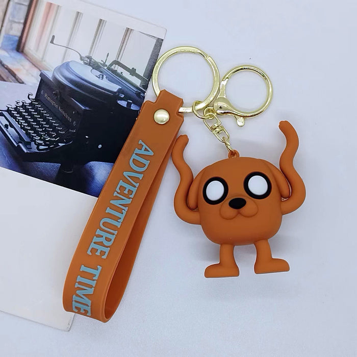 Wholesale 3pcs Cartoon Silicone Keychain Pendant Decorative Bag Charm