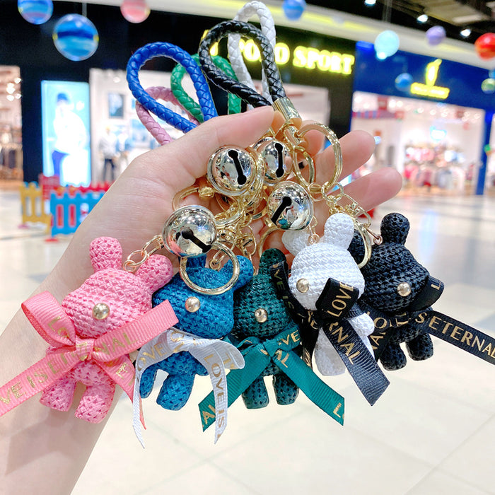 Wholesale Creative Cartoon Resin Bear Keychain Chic Fashion Accessory