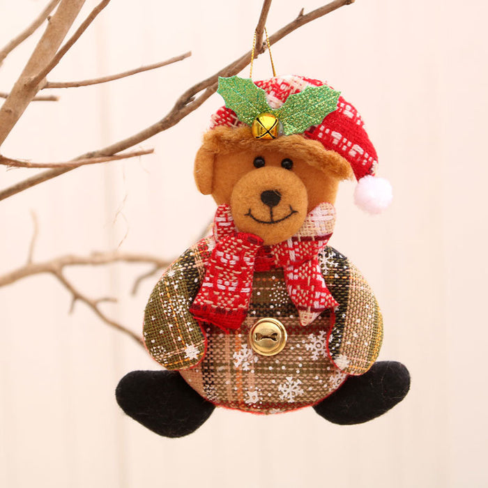 Wholesale Christmas Decoration Products Small Pendant for the Elderly Christmas Tree Accessories Fabric Small Pendant Gifts