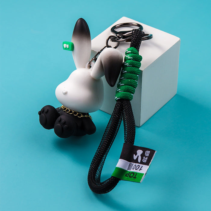 Wholesale Creative rabbit cartoon car keychain, backpack decoration, couple keychain