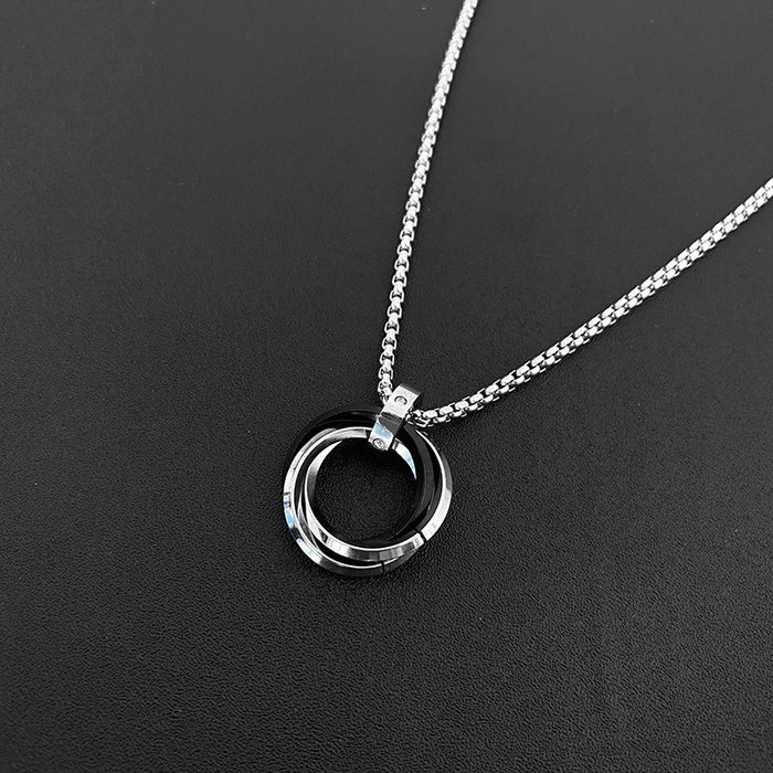 Wholesale Titanium steel necklace, simple and exquisite, niche pendant