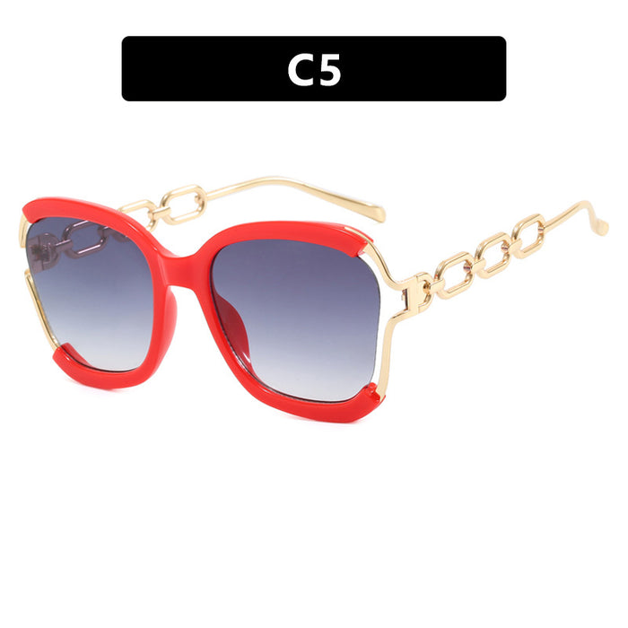 Wholesale Personalized Chain Square Frame Sunglasses Sunglasses, New Fashionable UV Resistant Sunglasses