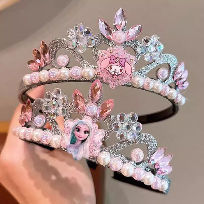 Wholesale Cute cartoon kids'  rhinestone crown headband