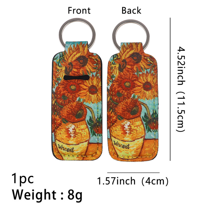 Wholesale Sunflower Lipstick Case Keychain