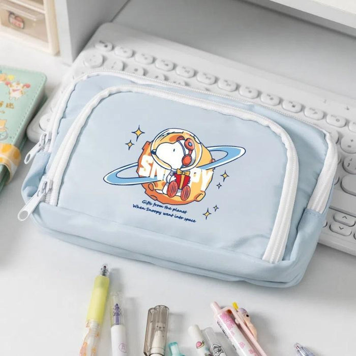 Wholesale Polyester Cartoon Dog Print Pencil Case Cute Student Stationery Pouch For School Girls Storage Bag
