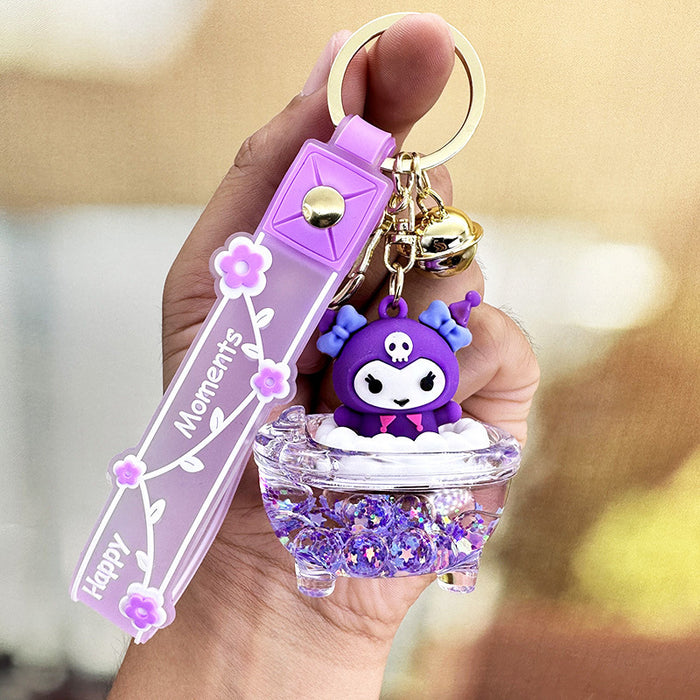 Wholesale Acrylic Cartoon Oil Quicksand Keychain JDC-KC-RunX010