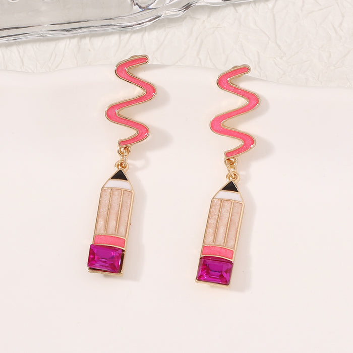 Wholesale popular pencil for learning in school season fashion trendy all-match earrings