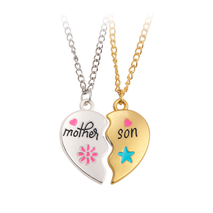 Wholesale Mother's Day Love Splicing Magnetic Pendant Necklace JDC-NE-YouM015