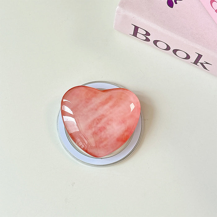 Wholesale Glass Heart-Shaped Phone Airbag Stand