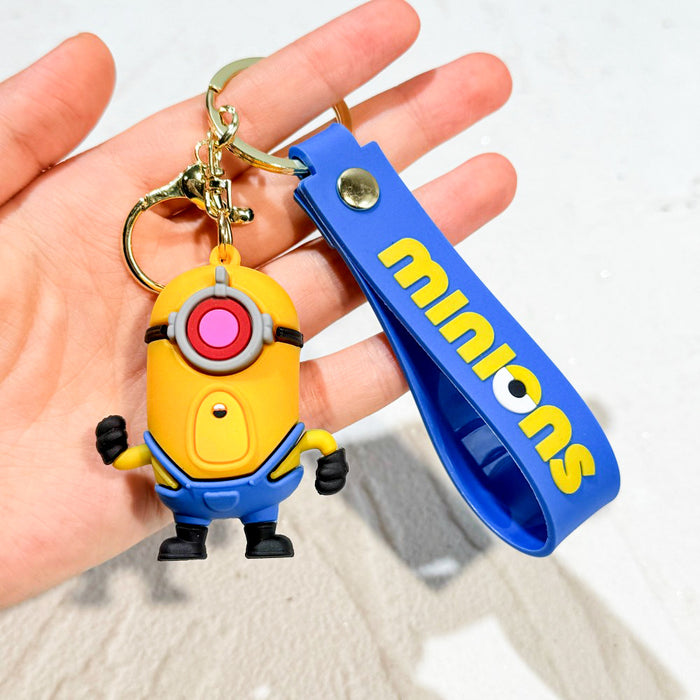 Wholesale pvc cartoon keychain cute car pendant doll machine gift Cute Keychain