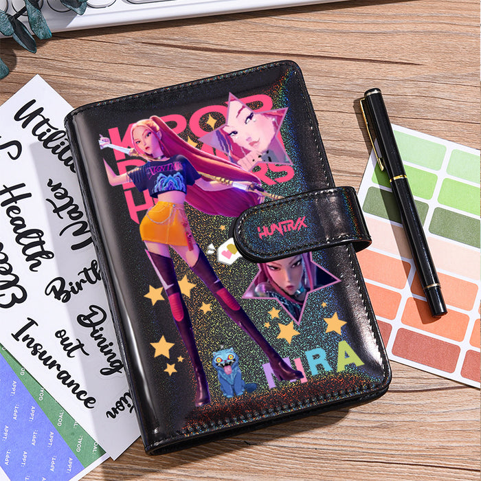 Wholesale Kpop Glitter Hardcover Loose-Leaf Cartoon Notebook