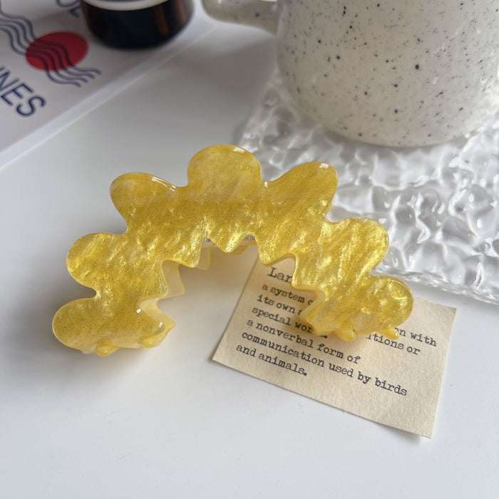 Wholesale Acetic Acid Simple Wavy Flower Hair Clip JDC-HC-XingYi021