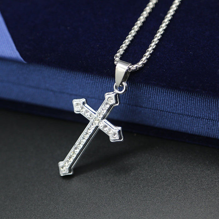 Wholesale Alloy Cross Pendant Men's Necklace JDC-NE-DanY004