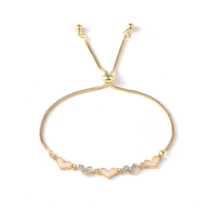 Wholesale Women's Bracelet Jewelry Love Diamond Stretchable Adjustable Bracelet Accessories