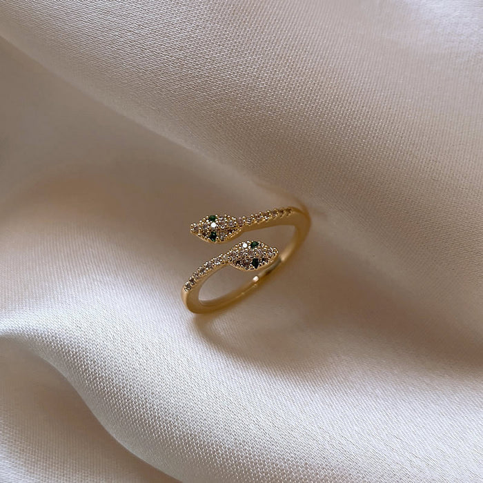 Wholesale Snake Ring Women's Open-end Snake Tail Ring Jewelry