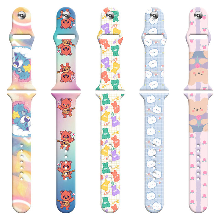 Wholesale Printed Silicone Watch Strap Wristband JDC-WD-NuoQi038