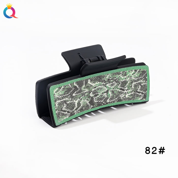 Wholesale  leopard print retro square Hair Clips