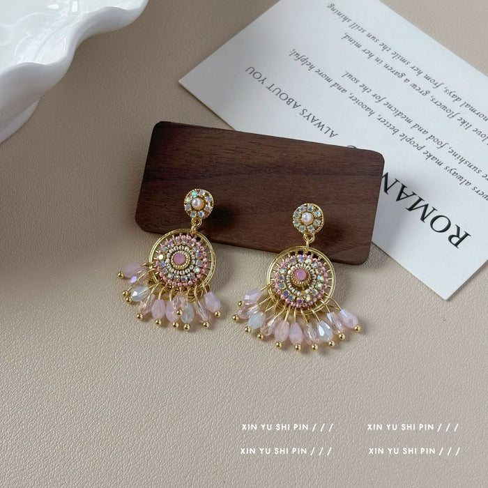 Wholesale High end retro dream catcher earrings, light luxury, niche, unique earring accessories