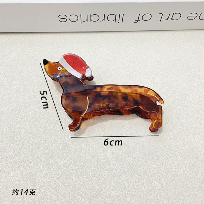 Wholesale Acrylic Dachshund Dog Hair Claw Clip Cartoon Style Women S Hair Accessory Boutique Resale