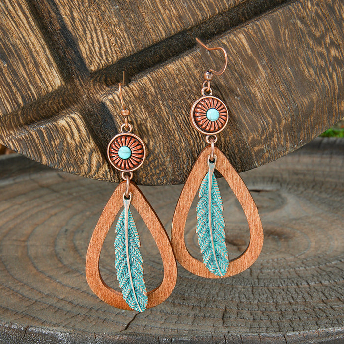 Wholesale 2pcs Vintage Bohemian Hand-made Tassel Earrings