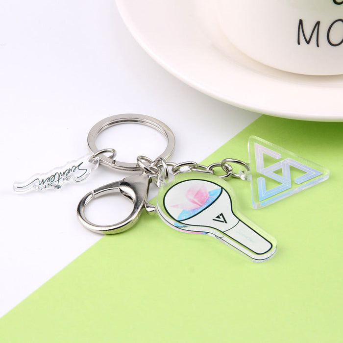 Wholesale Idol Acrylic Double Sided Transparent Keychain JDC-KC-RuiYuan001