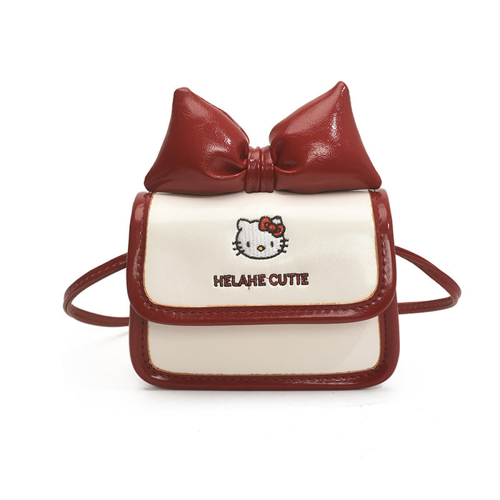 Wholesale Children's Bag Cat Bowknot Girls Crossbody Bag Mini Coin Purse Shoulder Bag