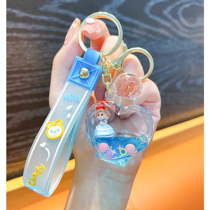 Llavero de botella de perfume de aceite al por mayor Mermaid JDC-KC-GSWA011
