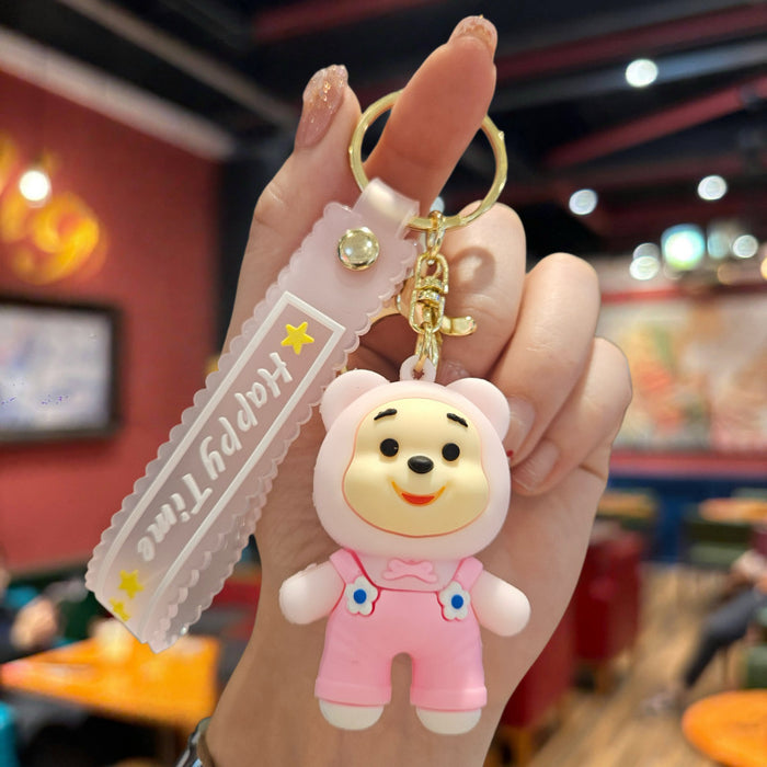 Wholesale Chic Cute Bear Keychain Charm PVC Cartoon Bear Bag Accessory Trendy Gift