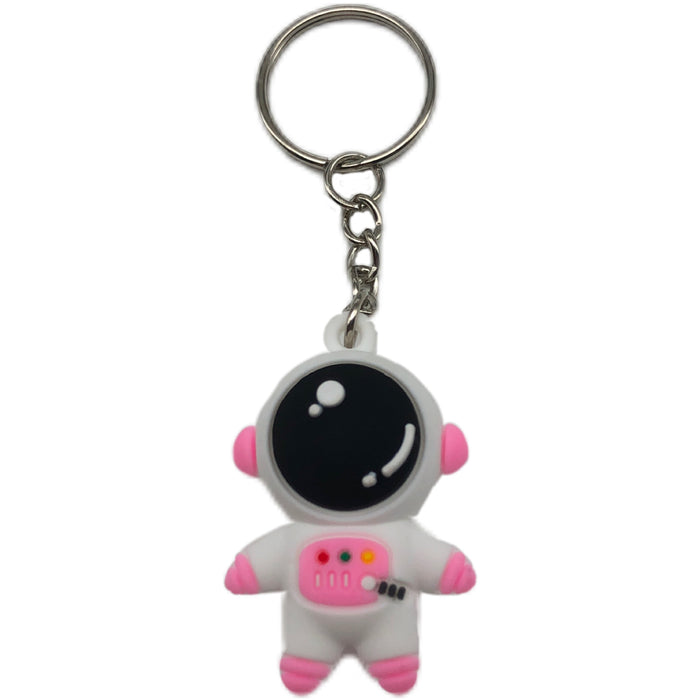 Wholesale Cartoon astronaut keychain 3D astronaut rainbow figurine pendant backpack pendant keychain accessory