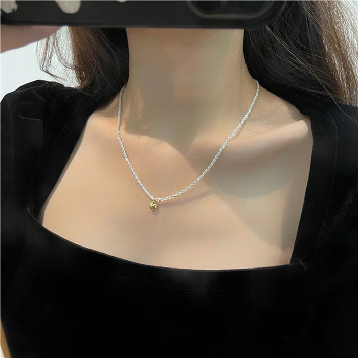 Wholesale Trendy Water Wave Star Necklace Copper Silver Electroplated Fashion Jewelry Accessory