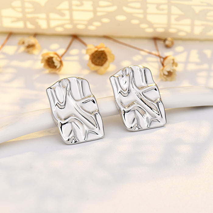 Wholesale Copper Pleated Hammer Design Earrings JDC-ES-QLX076