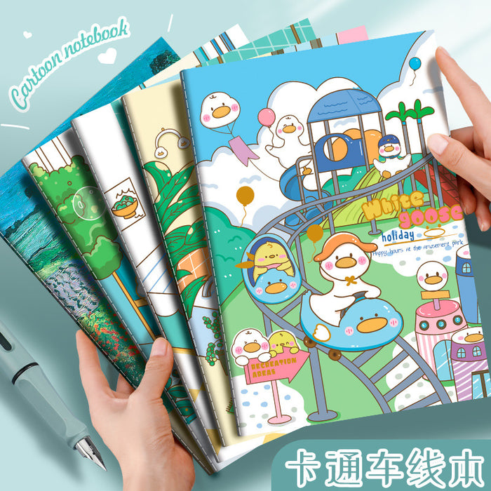 Wholesale 2pcs A5 cartoon retro notebook B5 cute stationery