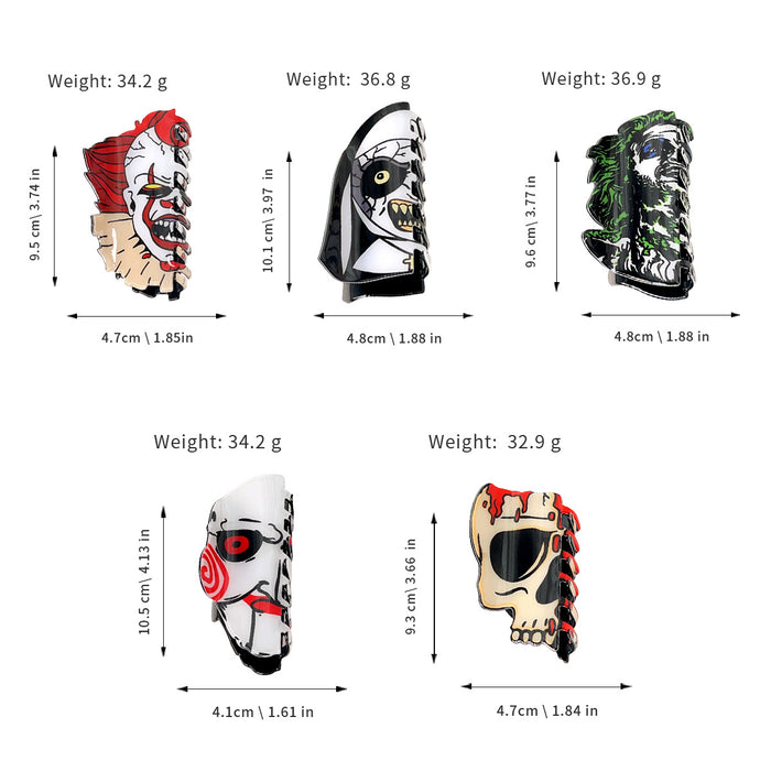 Wholesale New Cross-Border Hot-Selling  Hairpin Funny Ghost Face Hair Claw Ghost Face Horror Niche Design Holiday Dress Hair