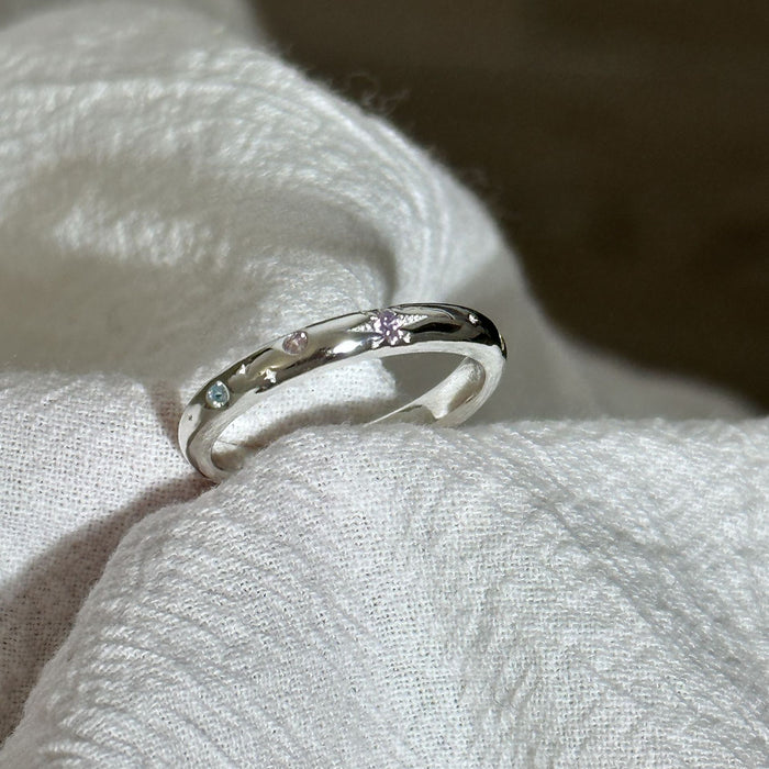 Wholesale S925 Sterling Silver Diamond Ring Star Value Advanced Sense Ring