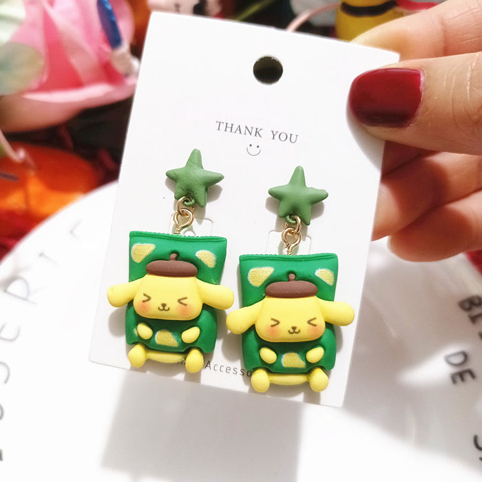 Wholesale Cute Cartoon Resin Earrings JDC-ES-Xiaox007