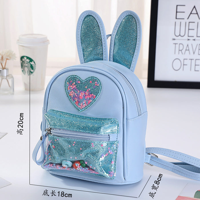 Wholesale New Children' s Backpack Fashion Sequined Cute Rabbit Mini Backpack Casual Outing Kindergarten School Bag