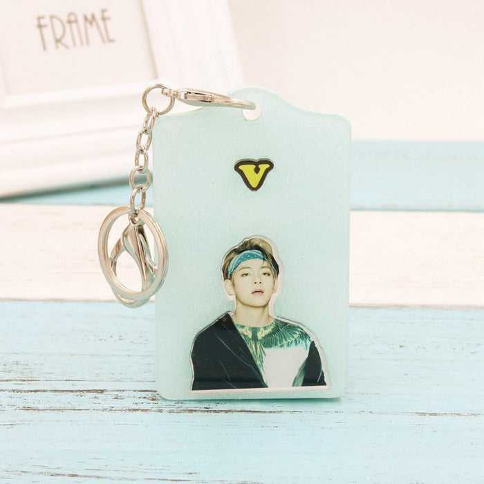 Wholesale Ticket Holder Acrylic Card Holder Keychain JDC-KC-HanTian007