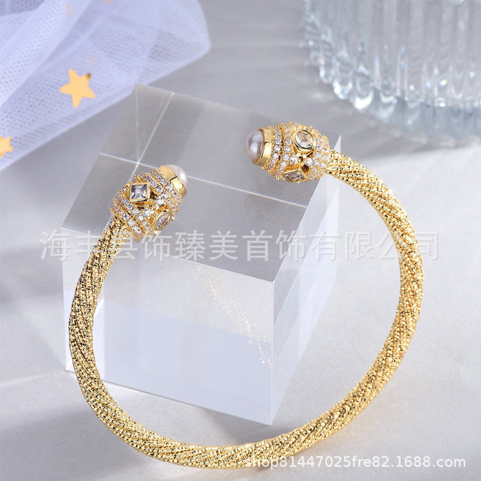 Wholesale Simple open adjustable gold sand bracelet for women,  fashionable and simple,  versatile bracelet