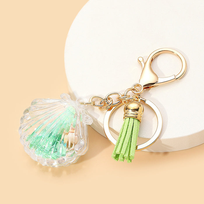 Wholesale Acrylic Rainbow Pearl Keychain JDC-KC-HuiWen003