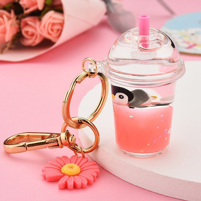 Wholesale Oil-Filled Bottle Aquarium Marine Animal Keychain