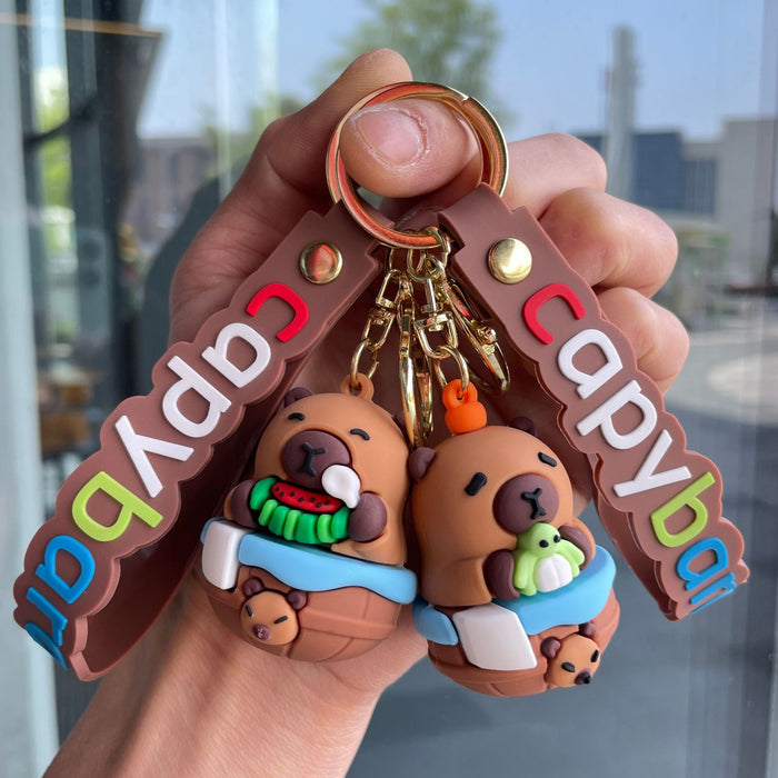 Wholesale Cute cross dressing keychain cartoon figurine pendant couple backpack hanging accessories car keychain wholesale