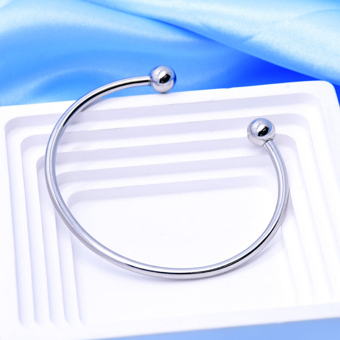 Wholesale Stainless Steel C-shaped Open Bracelet JDC-BT-ShuangN001