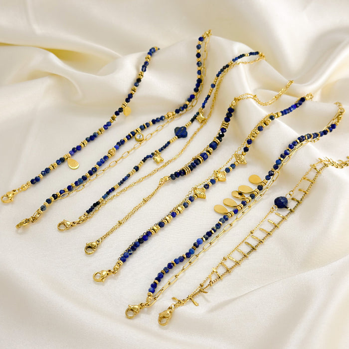 Wholesale Bracelet Design Natural Stone Bracelet Stainless Steel Jewelry