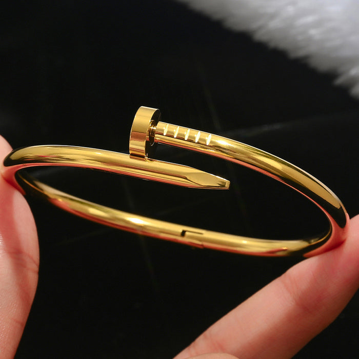 Wholesale Titanium Steel Gold Tone Four Leaf Clover Bracelet Set For Women Trendy Jewelry Accessory